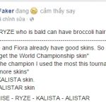Faker muốn trang phục Ryze có kiểu tóc giống mình